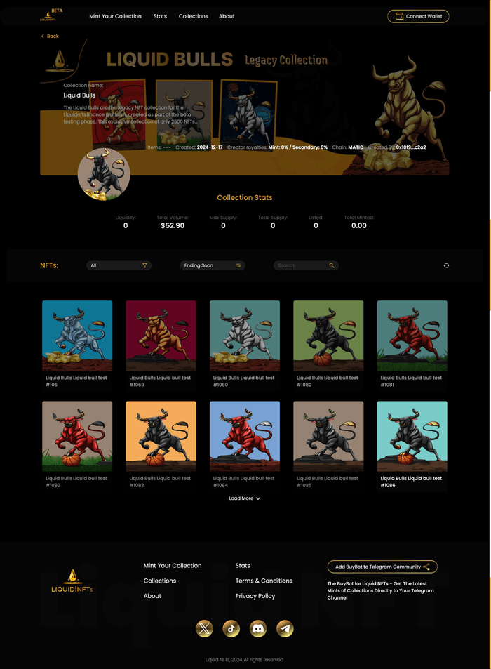 Old LiquidNFT homepage